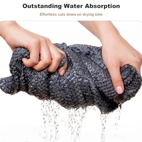 2 Pack Bath Towel Set, Waffle Bath Towel Set, Super Soft Highly Absorbent, Sturdy Quick Drying Towels for Bathroom, Gym, SPA, Yoga (2 Piece 30" x 60", 1Grey+1Purple)