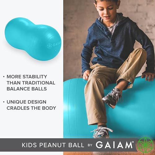 Gaiam Kids Peanut Ball Chair, Flexible Seating for Classroom - color: Teal