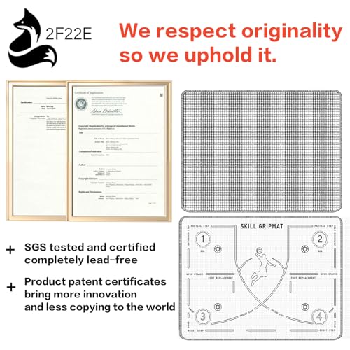 Portable Basketball Footwork Training Mat, Agility Footstep Training Mat, Basketball Pads for Training All Levels, Non-Slip Silent Equipment for All Ages to Improve Speed, Strength and Coordination