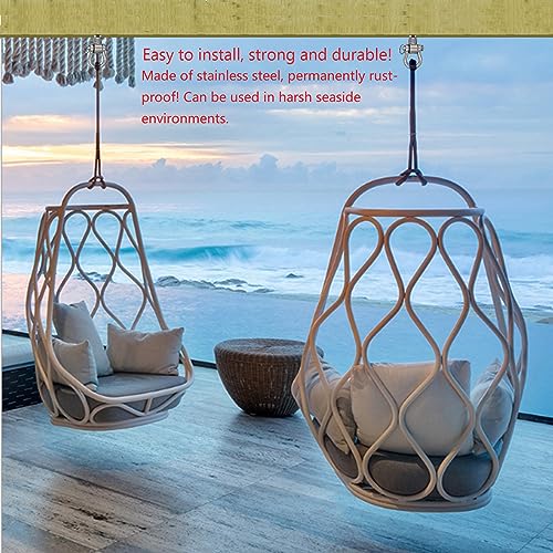 2 Bearing Swing Hangers Permanent Anti Rust Heavy Duty 180° Swing, 1500 lb Capacity sandbag Yoga Swing Hammock Chair