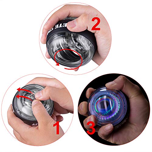 Gyro Ball Wrist Exerciser Gyroscope Ball Forearm Strengthener for Stronger Wrist Bones and Muscle