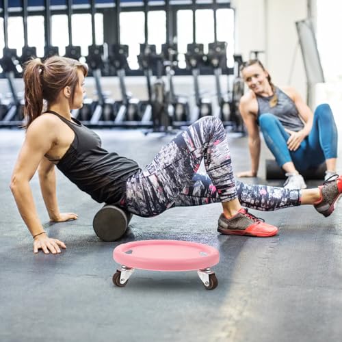 VANZACK Ab Wheel Roller Plate Four-Wheel Plate Professional Abdominal Muscle Training Wheel Plate Fitness Equipment for Gym Belly Disc Abdominal Training Roller Wheel Core Sliders