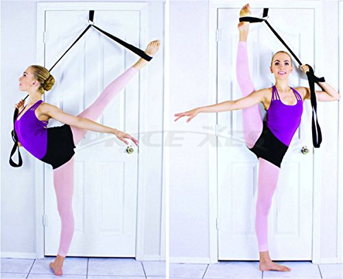 Leg Ballet Yoga Stretcher, Door Attachment Get More Flexible, Flexibility & Stretching Leg Straps - Great for Cheer Dance Gymnastics or Any Sport Trainer Premium Stretch Fitness Equipment