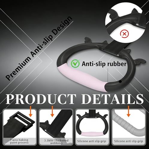 Kids Adjustable Gymnastics Rings - Home Gym Strength Training Pulling Rings for Children Physical Fitness