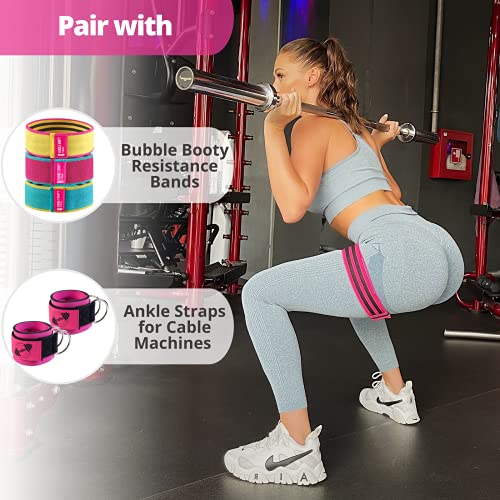 Blood Flow Restriction Bands for Women Glutes with 4-Week Booty Bands Exercise Guide, Bfr Booty Occlusion Bands for Women, Booty Bands Legs and Butt, Blood Restriction Workout Bands for Squats - style: Pink and Black
