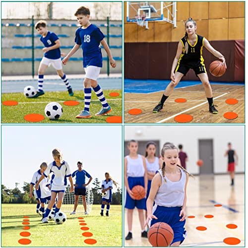 Spot Markers 4inch 9inch Rubber Agility Dots Flat Cones Non Slip Sports Dots Floor Spots Agility Markers for Kids Soccer Football Basketball Speed Agility Training