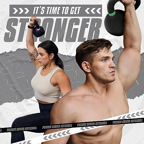 Yes4All Powder Coated Cast Iron Kettlebell, Single Deep Blue, 40 KG / 88 LB - color: Blue, style: A. Single