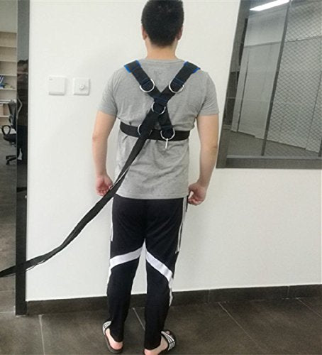Speed Training Belt Sled Harness Resistance Band Waist Belt Agility Training Vest - color: Blue vest