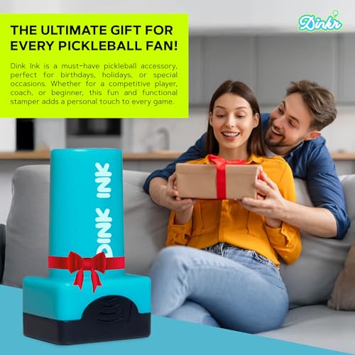 Dink Ink Pickleball Stamper β Fun Way to Mark Your Pickleballs | Great Gift for Pickleball Lovers | Easy to Use | No Mess | Long-Lasting Ink | Perfect Stocking Stuffer for The Holiday - color: Electrify the Court