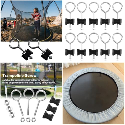 6 Pack Trampoline Screws and Bolts Replacement Trampoline Poles Mount Screw for Kids Trampoline Leg Feet Connection Mini Trampoline with Safety Enclosure Mini Fitness Rebounder Trampolines
