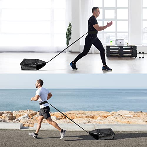 Weight Sled Trainer Adjustable, Upgrade Sandbag Sled Trainer Resistance Sled Trainer for Sprinter Speed Training Indoor Outdoor, Running Sled Trainer with 3 Weight Sandbags