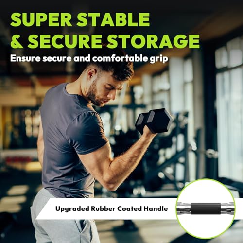 HANDBODE Hex Dumbbell Sets with Rack, 100-165 lb Rubber Encased Dumbbells for Strength Training, Exercise & Fitness, Home Gym Weight Set with Rack - style: 250 lb (15, 20, 25, 30, 35 lb) X 2 & Rack