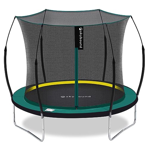 SkyBound 14 FT 12 FT 10FT 8FT 6FT Springless Trampoline for Kids and Adults - Recreational Trampolines with AntiRust Coating - Bungee Cords Outdoor Trampoline for Kids - No-Gap Design Zipper System