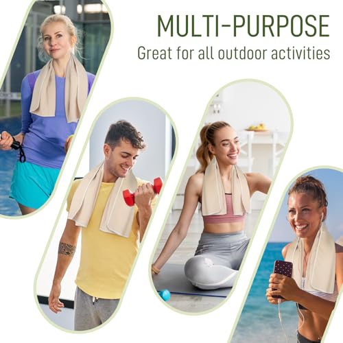 SUNLAND Microfiber Sports Workout Towels Fast Drying Fitness Sweat Towels for Men & Women Lightweight Multi-Purpose Gym Exercise Towel Hot Yoga Hiking Sauna
