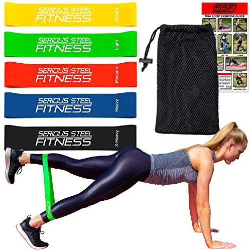 Mini Resistance Loop Bands | Rehab and Prehab Stretch Bands | 12" Exercise Workout Bands (Sets of 5 Pack and Sets of 10 Pack Trainer Options Available!) - color: 10" Mini Bands