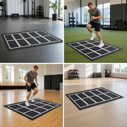 Rubber Agility Ladder, Non-Deforming Speed Training Equipment, Football Soccer Footwork Training, 3mm Profile