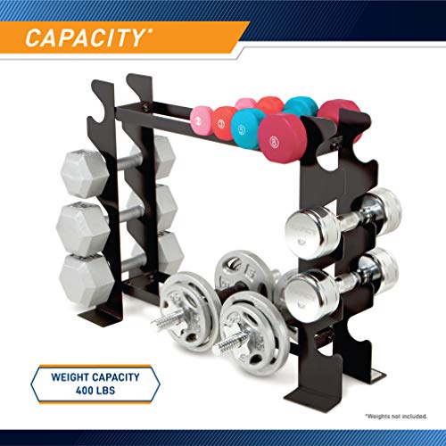 Marcy Weight Storage Organizer Racks for Dumbbells, Kettlebells, Weight Plates - color: Dark Grey Compack DB Rack