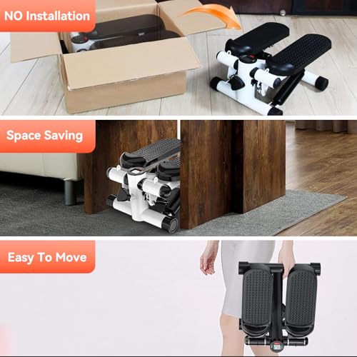Steppers for Exercise at Home, Mini Stepper with Resistance Bands for Full Body Workout, Portable Stair Stepper for Home, Smooth and Quiet, Stepper Machine with LCD Monitor - size: Classic Stepper