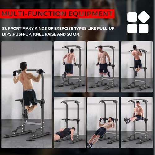 Z ZHICHI Pull-Up Dip Station Pull-Up Chin-Up Weight Capacity 350LBS - color: black