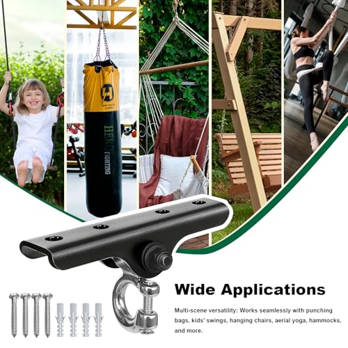 Heavy Duty Swing Hanger,180° Silent Oscillation, 800 lbs Capacity, for Playground, Swing Set, Hammock, Yoga, Punching Bag