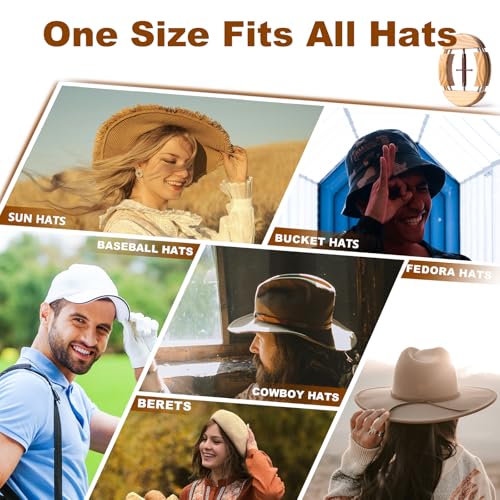 4 Way Hat Stretcher, Hat Stretcher for Fitted Hats, Heavy Duty Hats Shaper Extender w. Lever Wrench for Men All Kind of Caps - color: Walnut