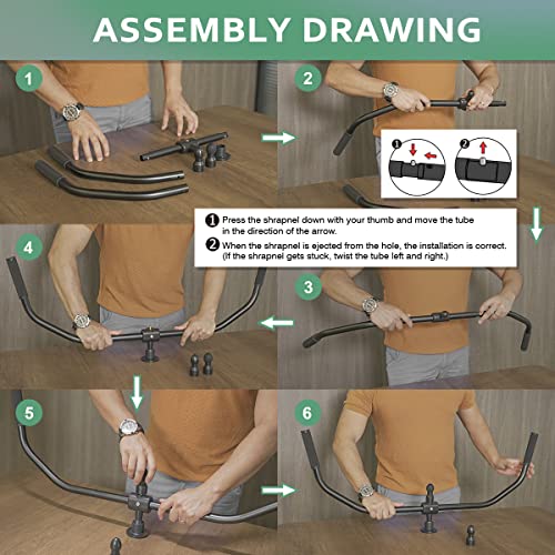 Strict Trigger Point Massage Cane Back and Neck Massager for Muscle Pain Relief and Self-Massage Therapy ,Handheld Back, Neck, Shoulder, Leg ,Foot, Full Body Deep Tissue Pressure Point Tool ( Black)