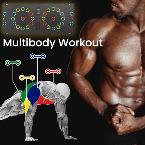 NAYSAYE Push-Up Board, Multi Functional Pilates Board with 4 Color, Push-Up Board Portable with Handle for Muscle Building, Home Fitness,12 Holes, 30 Holes - style: 30 Holes