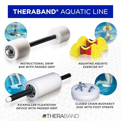 THERABAND Aquatic Closed Chain Buoyancy Disk with Foot Straps, Water Aerobics Equipment for Pool Exercise, Aquatic Exercise Equipment for Adults, Pool Workout Equipment for Water Training - size: One Size, style: Buoyancy Disk