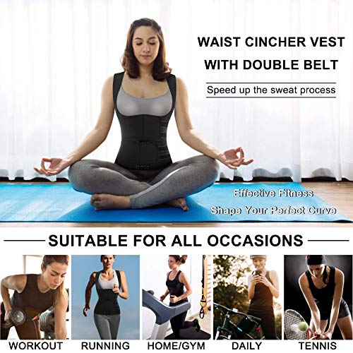 Nebility Womens' Sauna Sweat Vest Weight Loss Workout Waist Trainer - size: Medium