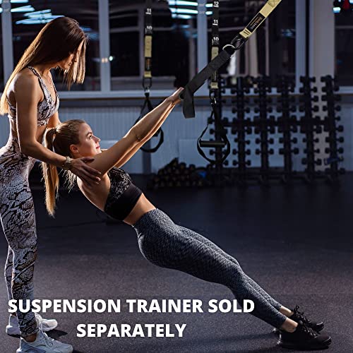 Cable Attachment Handles for Suspension Trainer or Resistance Bands, Home Gym Accessory with Rubber Grip and Foot Loops