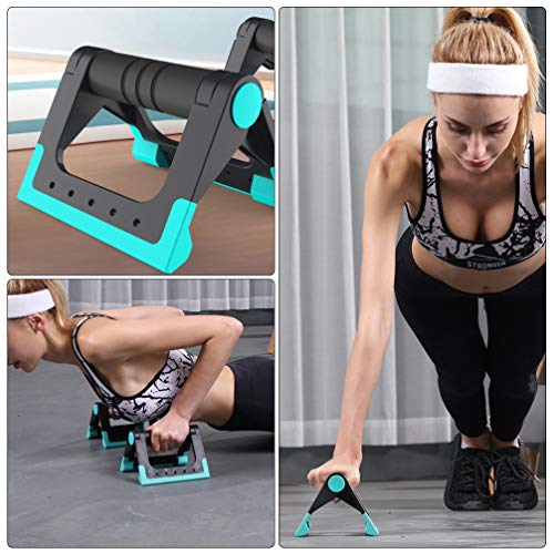 Wakauto Push Up Bars Strength Training - Push Up Bars Pushup Stands Handstand Bars, Non-slip Parallettes Bars for Strength Training and Calisthenics - Home Gym Workout Fitness Machines