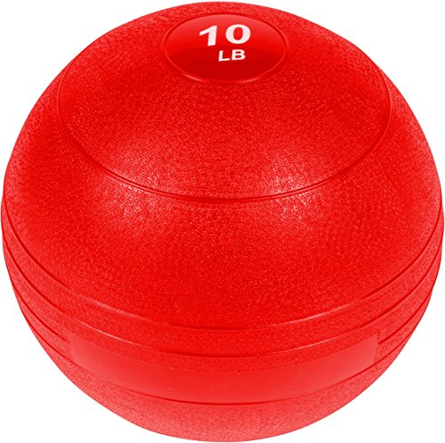 Exercise Slam Medicine Ball By Trademark Innovations (10lbs) - color: Red