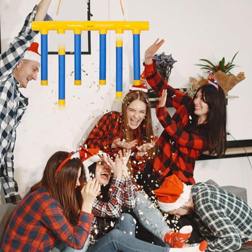 Reflex Challenge Game, Hand Eye Coordination Training Reaction Training Toy, 3 Adjustable Stick Catching Game for Playroom or Family Party Activities (Blue)