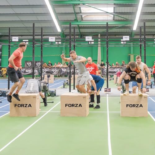 FORZA 3-in-1 Plyometric Jump Box – Strength Training Equipment | Indoor Wooden Box Training Tool | 20" 24" 30" (51cm 61cm 76cm) Plyo Box