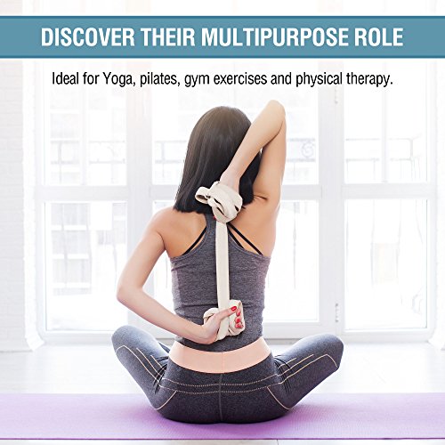 Stretching Straps and Yoga Blocks - Yoga Beginner Kit for Pilates & Gym - style: 2 Pack, 8ft