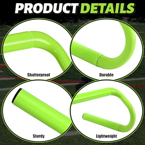 Wettarn 10 Pcs Speed Agility Training Hurdles Detachable Durable Hurdle Agility Plyometric and All Purpose Speed Training Equipment for Athletes Soccer Basketball - color: Green