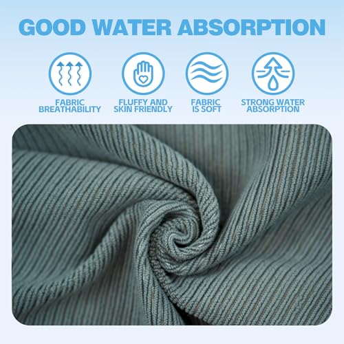 Microfiber Gym Towels with Snap Straps, Yoga Towel for Home and Gym, 16 Inch x 28 Inch, 6 Pack (Black, 16" x 28") - color: Black