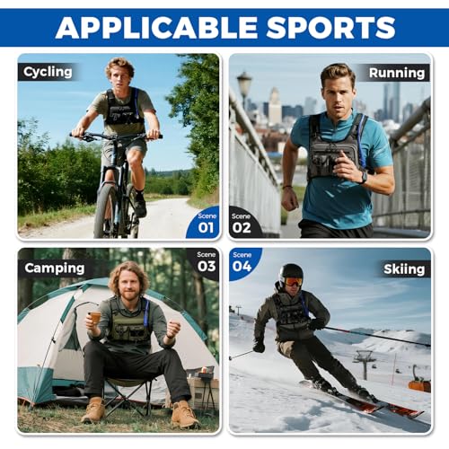 USA Patent Running Hydration Vest Backpack, Lightweight Chest Pack with 2.0L Water Bladder Bag Daypack for Hiking Running Cycling Race Marathon for Women Men - color: Black V2