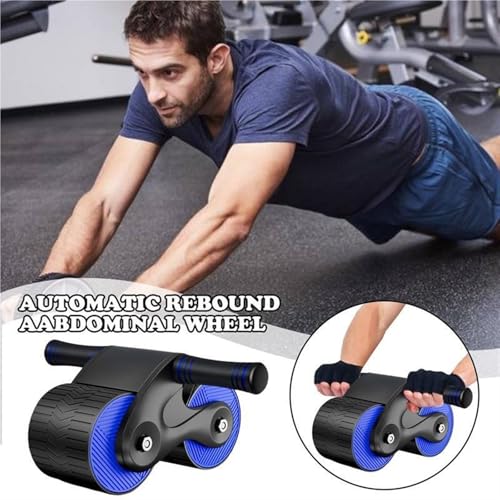 Abdominales Diet Abdominal Muscles Fitness Wheel Ab Slide Training Automatic Rebound Abdominal Wheel Roller Rueda Para - size: Red