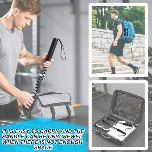 2pcs Cordless Battle Rope for Home Gym, Portable Ropeless Jump Weighted Exercise Crossrope Workout Flow Cross Cord Equipment for Training Strength HIIT Arms Chest Legs Fitness Enthusiasts Gifts