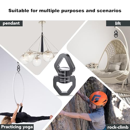 Swing Swivel, 35KN Safety Rotational Device,Swing Spinner for Web Tree Swing, Aerial Dance, Children's Swing, Hanging Hammock(Full Grey) - style: Gray-1 Pack