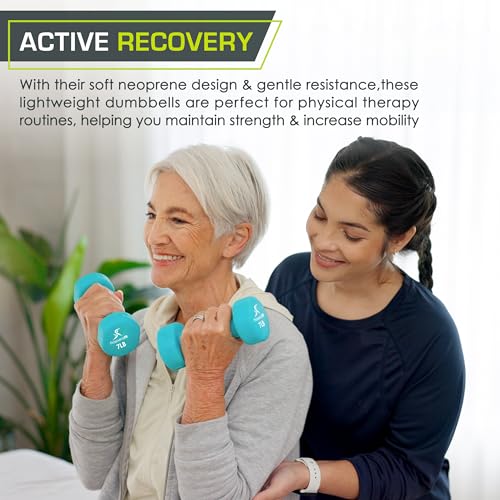 ProsourceFit Neoprene Dumbbell Coated for Non-Slip Grip - size: 7-Pound