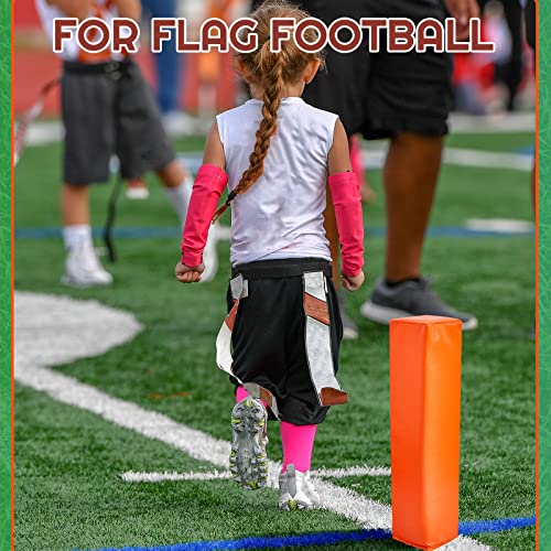 8 Pcs Football End Zone Pylons Anchorless Pylon Markers Sand Weighted, Regulation 18" x 4" x 4", Orange