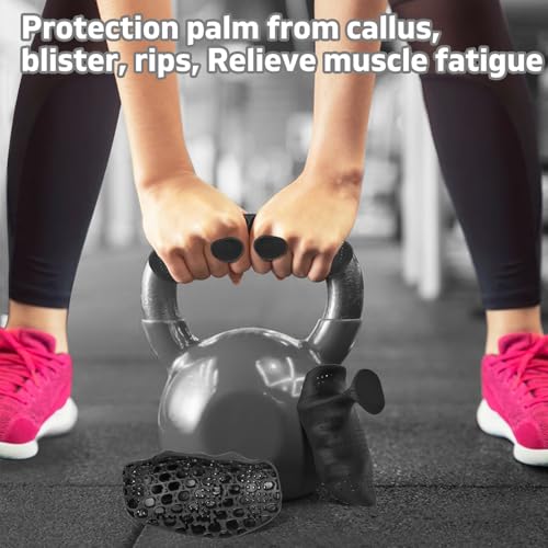 Original Anti-Slip Workout Grips for Weight Lifting with Breathing Hole, Ergonomics Weight Grips for Women Hand Callus Protector Gym Gloves, Soft Rubber Gym Grips for Men Bodybuilding