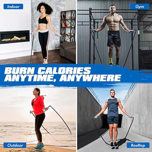 Jump Rope, Weighted Jump Rope for Fitness, Boxing Equipment Jump Ropes for Men Women, Battle Skipping Ropes for Exercise, Suitable for Boxing, Cardio, Training Muscle Speed Home Gym Workout Equipment - style: 1LB