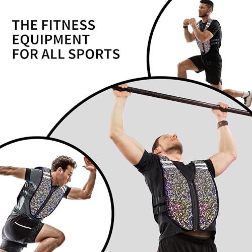PROIRON Weighted Vest Soft Washable for Men Women 6.5lbs/11lbs/17.5lbs/22lbs,Fully Reflective Running Weight Vest,No Leakage Weighted Vest for Fitness,Workout,Weight Loss,Strength Training