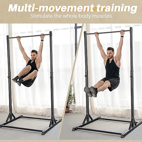 Pull Up Station, Bongkim Power Tower Portable Pullup Bar Station, Pull Up Bar for Home Gym, Pull Up Tower Station 330LBS - color: Black