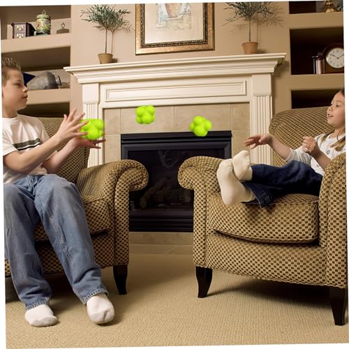 Mikikit 6Pcs Hexagonal Reaction Balls Lightweight Agility Training Equipment for Fitness Games Enhances Reflexes and Coordination