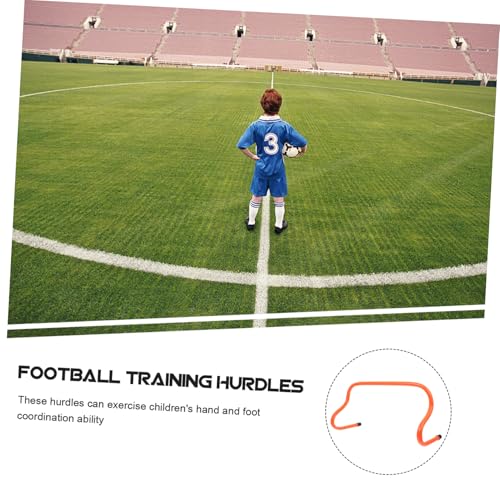 GALPADA 5Pcs Orange Soccer Agility Training Hurdles Stable Outdoor Speed Equipment for Football Baseball and Track Drills Enhance Coordination and Practice Drills