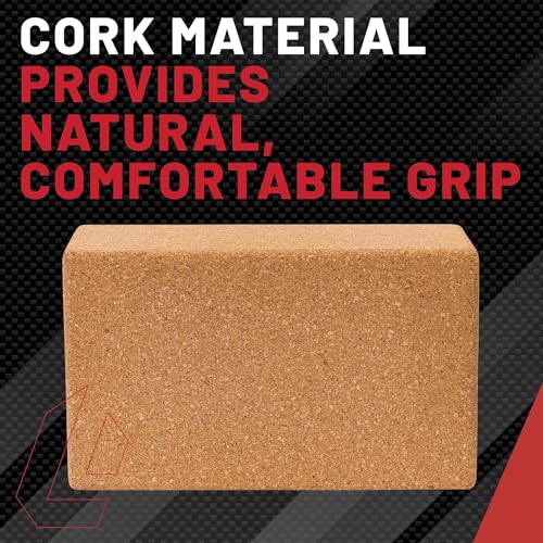 Lifeline Fitness Cork Yoga Block - Sustainable Home Gym Workout Equipment for Yoga, Pilates and General Fitness - style: Single